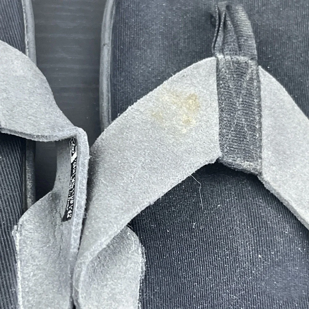 Spenco‎ Yumi Pure Flip Flops Womens 8 Gray Black Yellow Orthotic Sandals